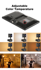 Portable Bi-Color Slim LED Light + Battery + Charger | With LCD Display!