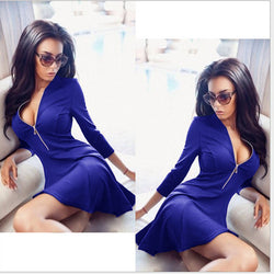 Kardashian Style Sexy V Cut Party Dress